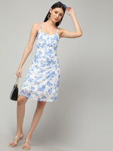 Clobug Women Stylish Printed A-line Midi Dress– Trendy Summer Dress