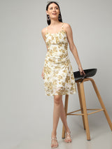 Clobug Women Stylish Printed A-line Midi Dress– Trendy Summer Dress
