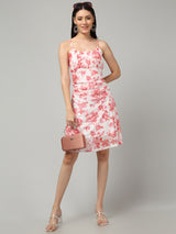 Clobug Women Stylish Printed A-line Midi Dress– Trendy Summer Dress