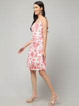Clobug Women Stylish Printed A-line Midi Dress– Trendy Summer Dress