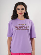 Alphabet Print T- Shirt With Round Neck and Half Sleeve