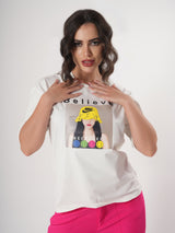 Believe Printed T- Shirt With Round Neck and Half Sleeve