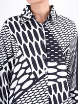 Black Bold Pattern Cordset