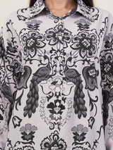 Clobug Women Printed Full Sleeve Crepe Shirt & Pant Co-ord Set