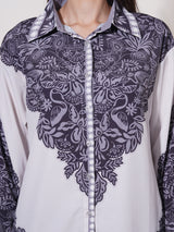 Clobug Women Printed Full Sleeve Crepe Shirt & Pant Co-ord Set