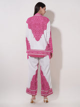 Clobug Women Printed Full Sleeve Crepe Shirt & Pant Co-ord Set