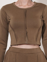 Clobug Women Soild Full Sleeve Cotton Blend Top & Pant Co-ord Set