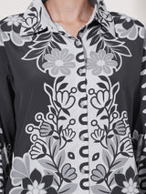 Clobug Women Printed Full Sleeve Crepe Shirt & Pant Co-ord Set