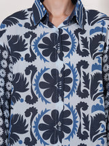 Clobug Women Printed Full Sleeve Crepe Shirt & Pant Co-ord Set