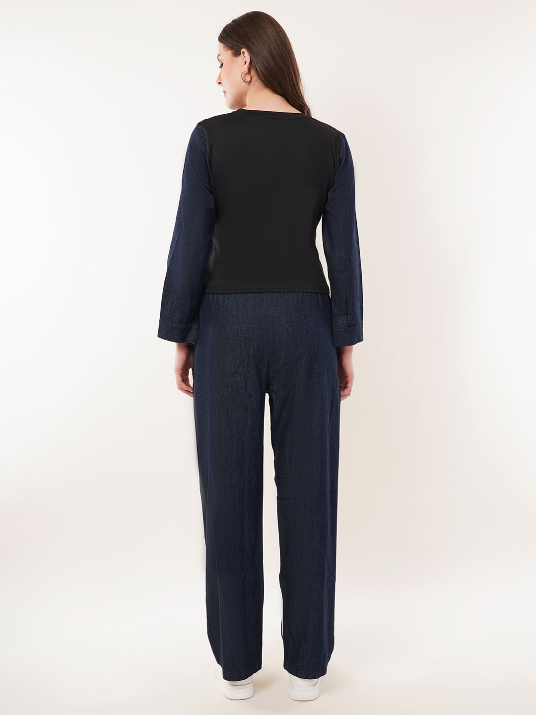 Clobug Women Round Neck Cotton Blend Sweatshirt With Trackpant Classic Winter Co-ord Set