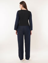 Clobug Women Round Neck Cotton Blend Sweatshirt With Trackpant Classic Winter Co-ord Set