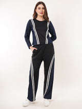 Clobug Women Round Neck Cotton Blend Sweatshirt With Trackpant Classic Winter Co-ord Set