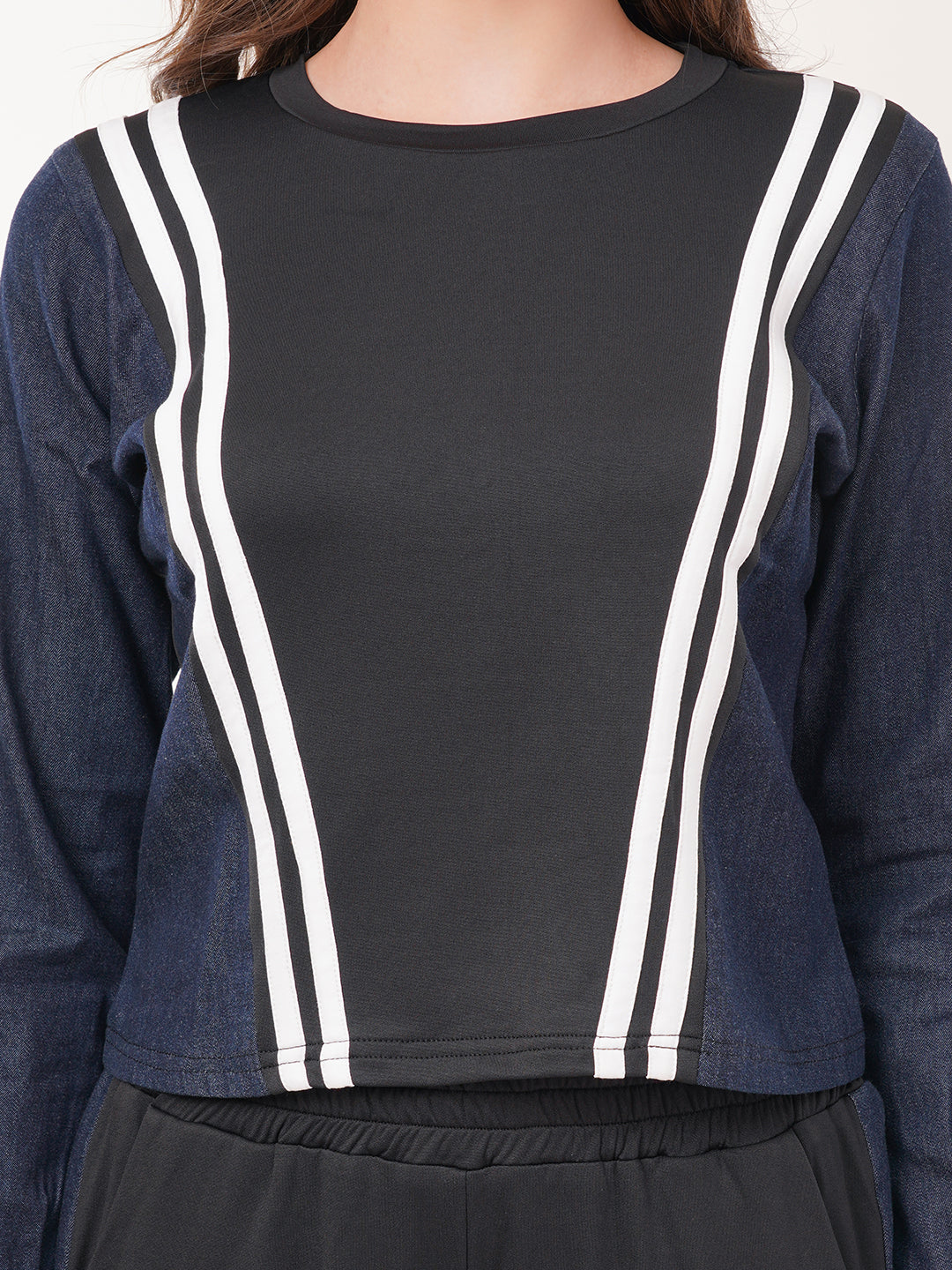 Clobug Women Round Neck Cotton Blend Sweatshirt With Trackpant Classic Winter Co-ord Set