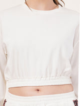 Clobug Women Round Neck Cotton Blend Sweatshirt With Joggers Classic Winter Co-ord Set