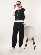 Clobug Women Cotton Blend Sweatshirt With Joggers Winter Co-ord Set