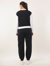 Clobug Women Cotton Blend Sweatshirt With Joggers Winter Co-ord Set