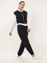 Clobug Women Cotton Blend Sweatshirt With Joggers Winter Co-ord Set