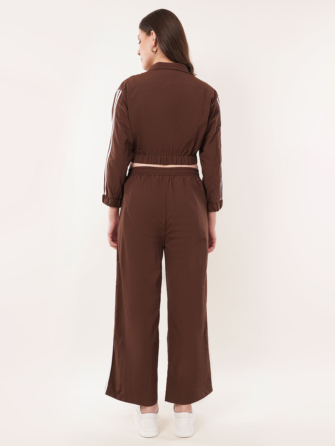 Clobug Women High Neck Cotton Blend Sweatshirt With Trackpant Classic Winter Co-ord Set