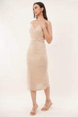 Clobug Women Solid Sleeveless Bodycon Sweetheart Neck Dress