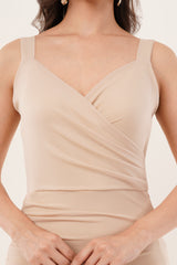 Clobug Women Solid Sleeveless Bodycon Sweetheart Neck Dress