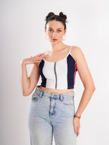 Multicolor Striped Crop Top