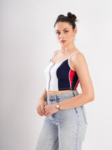 Multicolor Striped Crop Top