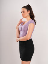 Polka Print Lavender Top