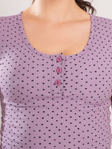 Polka Print Lavender Top