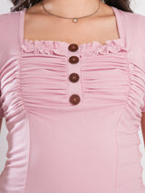 Lavender Gathered Top