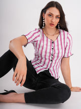 Striped Pink Top