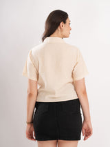 Cream Textured Shirt