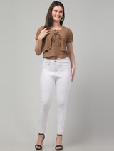 Half Sleeve Textured Top