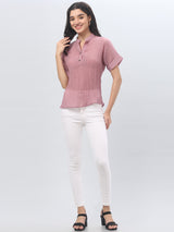 Pink Textured Top