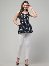 Floral Print Tunic Top