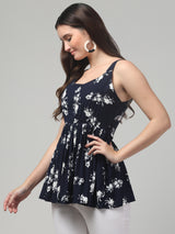 Floral Print Tunic Top