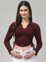 Maroon Strap Top