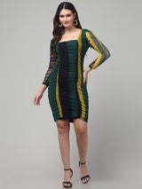 Striped Green Bodycon Dress