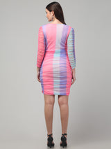 Striped Pink Bodycon Dress