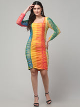 Striped Yellow Bodycon Dress