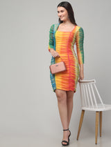 Striped Yellow Bodycon Dress