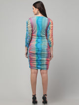 Striped Blue Bodycon Dress