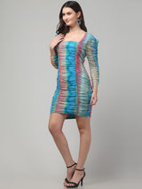 Striped Blue Bodycon Dress