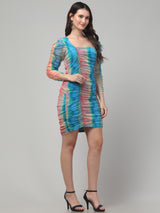 Striped Blue Bodycon Dress