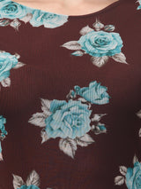 Floral Frilly Bodycon Dress
