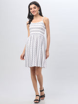 Printed Sleeveless Short Dress