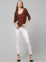 Brown Formal Top