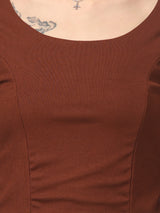 Brown Formal Top