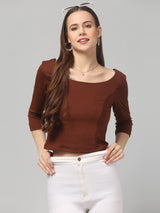 Brown Formal Top