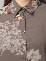 Floral Printed Butterfly Sleeve Top