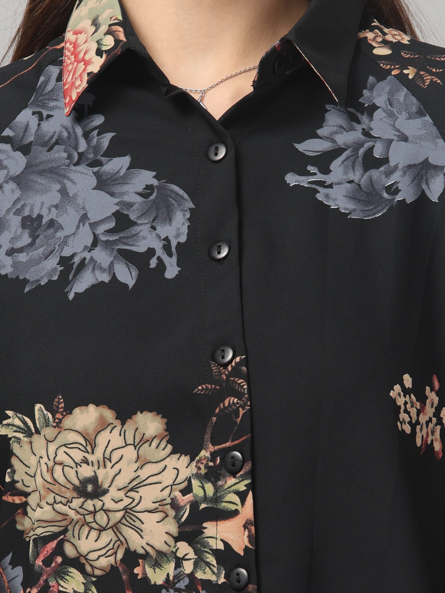 Floral Printed Butterfly Sleeve Top